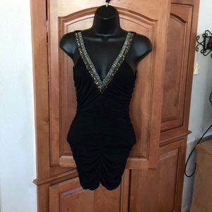 Little Black with Beaded Accent Dress